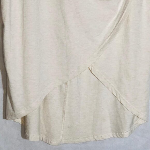 Nin skirt ivory cotton blend high low wrap elastic waist size extra large READ - Picture 3 of 9